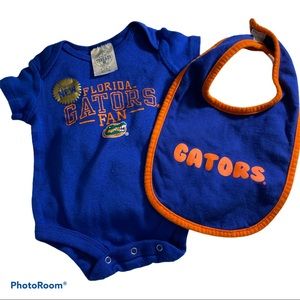 Infant Florida Gators Fan Onesie w/Bib